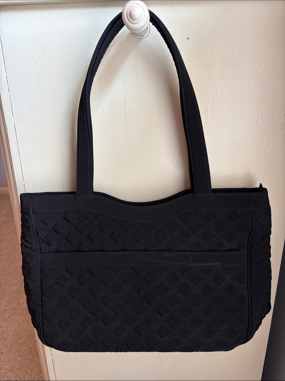 Vera Bradley Quilted Black Tote/Shoulder Bag